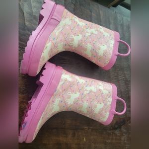 Unicorn Rainboots, girls size 9
